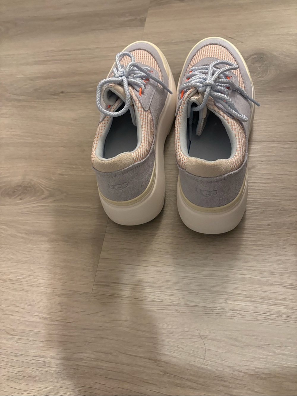 UGG Women’s Chunky Sneakers in Light Blue and Peach - Picture 4 of 4